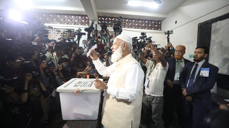 ভোট দিলেন জামায়াত আমির
