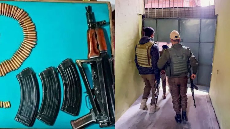হরিয়ানায় মুজাম্মিল শাকিলের ভাড়া বাসা থেকে উদ্ধার অস্ত্র ও গুলি। ছবি: সংগৃহীত