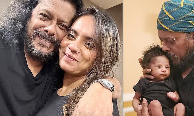 স্ত্রী-সন্তানের সঙ্গে জেমস। ছবি: সংগৃহীত