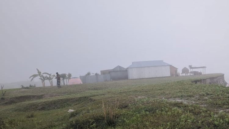 কুড়িগ্রামের ব্রহ্মপুত্র নদের চরাঞ্চলে সকালের কুয়াশা। ছবি: আজকের পত্রিকা