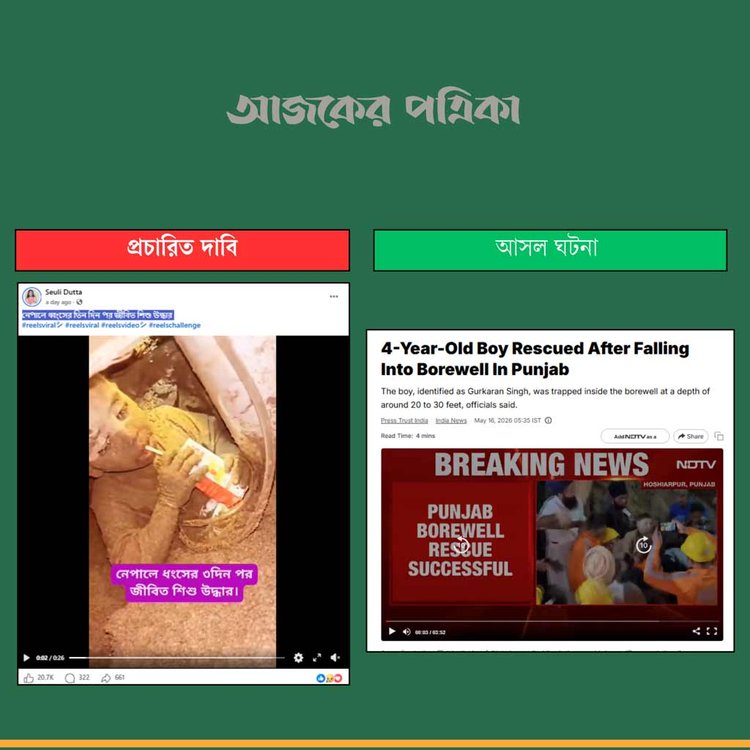 কম্পেরিজন: আজকের পত্রিকা