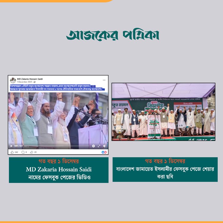 কম্পেরিজন: আজকের পত্রিকা