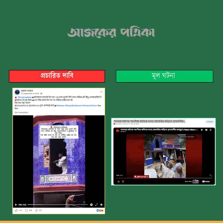 আজকের পত্রিকার তুলনাচিত্র