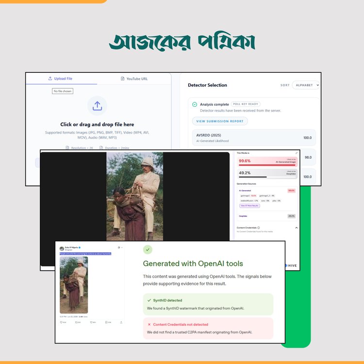 এআই বিশ্লেষণ। ছবি: স্ক্রিনশট