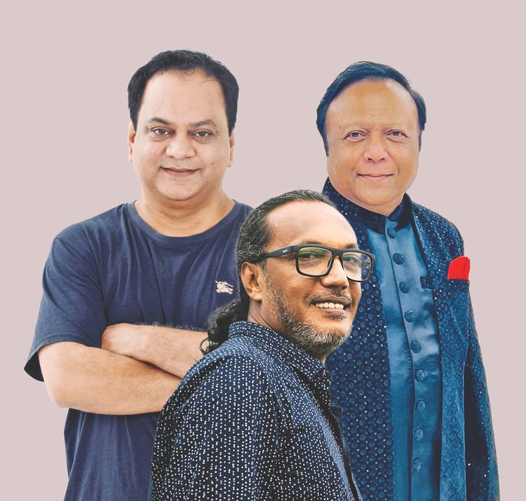 (বাঁ থেকে) মীর সাব্বির, পান্থ কানাই ও মুকিত জাকারিয়া ছবি: সংগৃহীত
