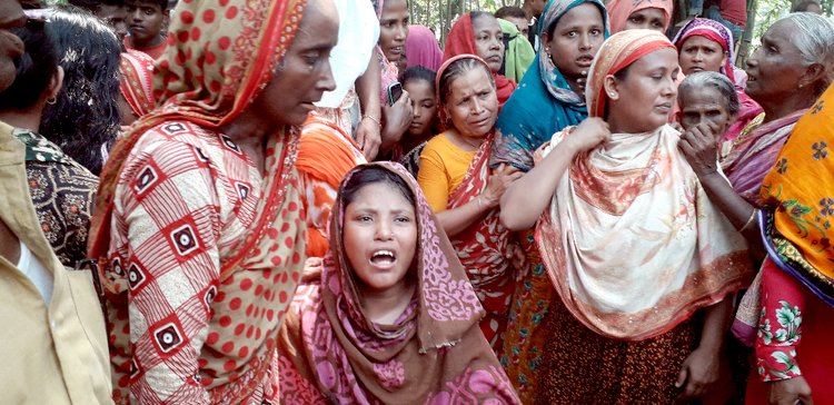 মিঠাপুকুরে শিশুকে ধর্ষণের পর হত্যার অভিযোগ। ছবি: আজকের পত্রিকা