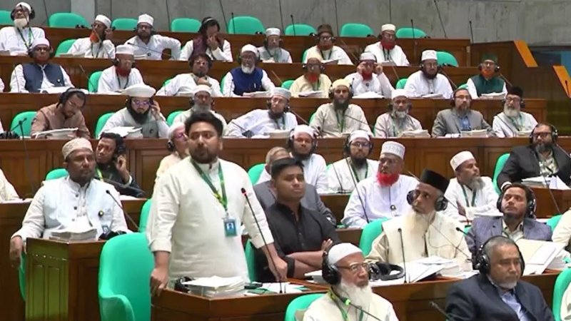 জুলাই গণঅভ্যুত্থানে শহীদদের স্মরণে সংসদে যা বললেন নাহিদ ইসলাম