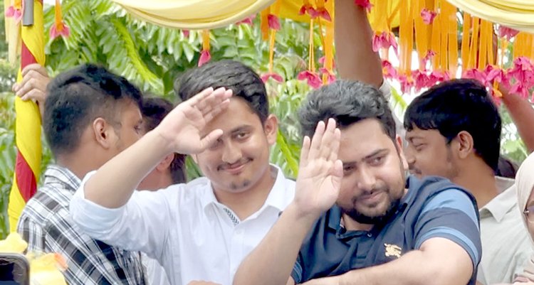 নাটোরে এনসিপির জুলাই পদযাত্রার সমাবেশ। ছবি: আজকের পত্রিকা