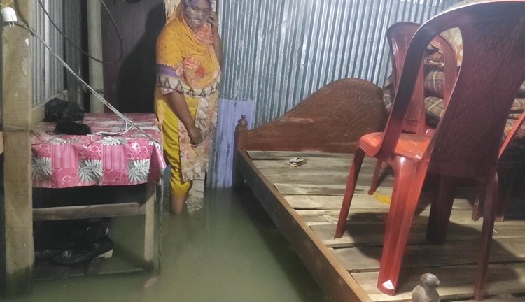 কোম্পানীগঞ্জ উপজেলার মুছাপুর ইউনিয়নের ৬ নম্বর ওয়ার্ড থেকে তোলা। ছবি: আজকের পত্রিকা
