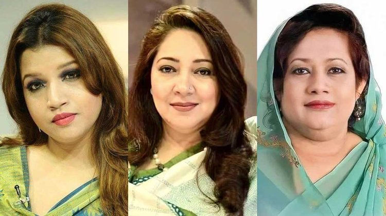 শামা ওবায়েদ, চৌধুরী নায়াব ইউসুফ ও ইসরাত সুলতানা ইলেন ভুট্টো