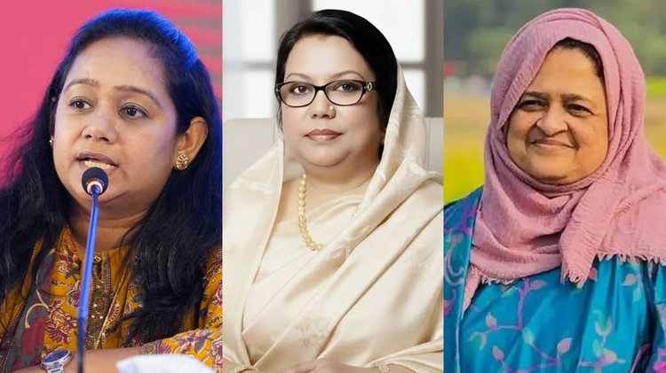 সানজিদা ইসলাম তুলি, আফরোজা খানম রিতা ও তাহসিনা রুশদীর লুনা