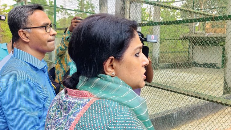 উপদেষ্টা সৈয়দা রিজওয়ানা হাসান গাজীপুর সাফারি পার্ক পরিদর্শন করেন। ছবি: আজকের পত্রিকা
