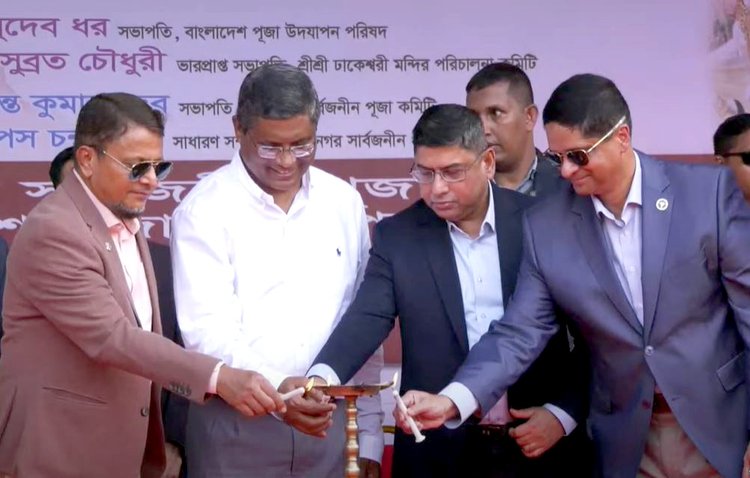 জন্মাষ্টমীর শোভাযাত্রা উদ্বোধন করলেন তিন বাহিনীর প্রধান। ছবি: ভিডিও থেকে নেওয়া