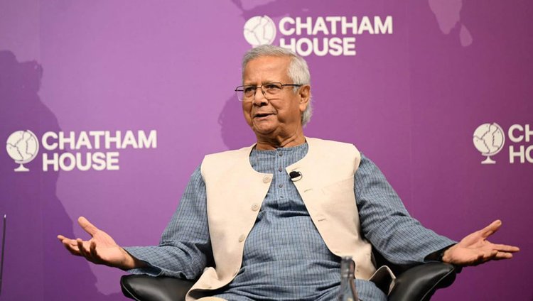 যুক্তরাজ্যের থিংক ট্যাংক চ্যাথ্যাম হাউসে বাংলাদেশের প্রধান উপদেষ্টা ড. মুহাম্মদ ইউনূস।