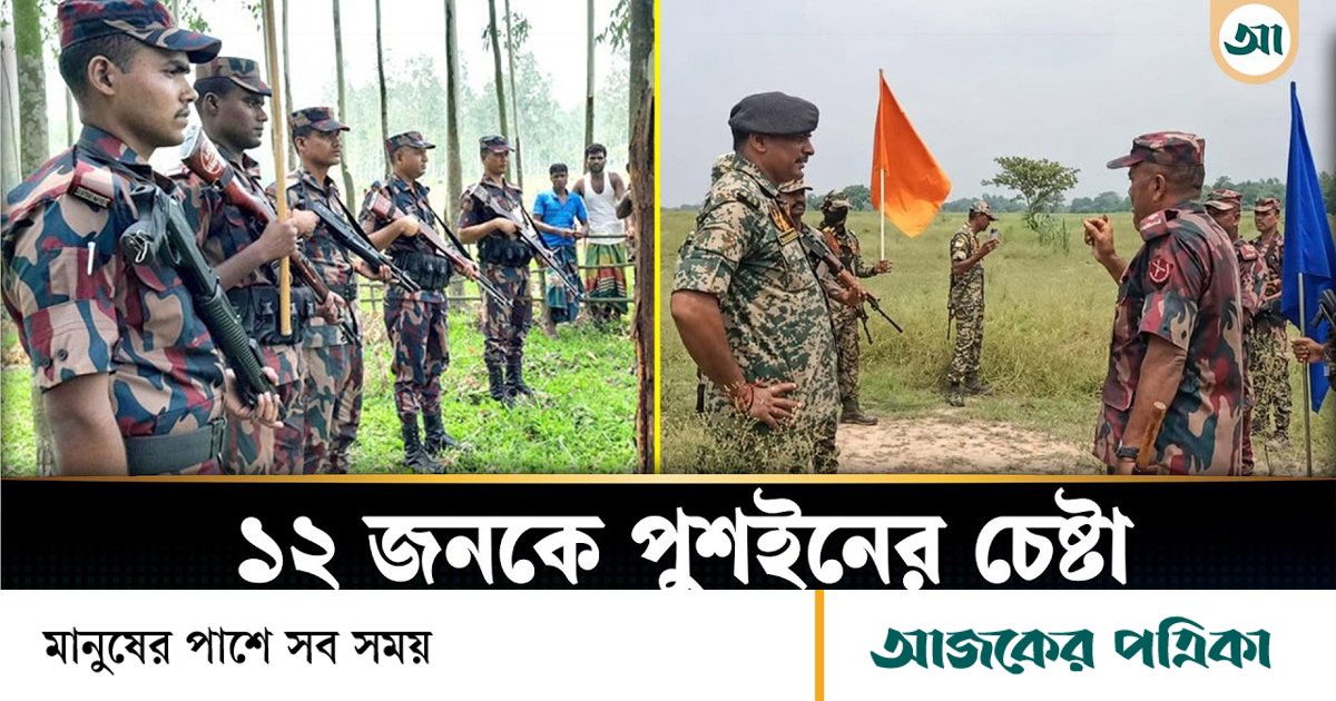 সীমান্তে আবারও ১২ জনকে পুশ ইনের চেষ্টা, রুখে দিল বিজিবি