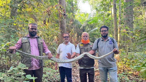 ফটিকছড়িতে লোকালয় থেকে অজগর উদ্ধার, বন্যপ্রাণী অভয়ারণ্যে অবমুক্ত
