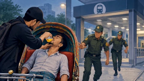 জুস খাইয়ে চালককে অচেতন করে রিকশা ছিনতাইয়ের চেষ্টা