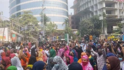 রাজধানীর মিরপুরে ফের সড়ক অবরোধ পোশাকশ্রমিকদের, ভোগান্তিতে যাত্রীরা