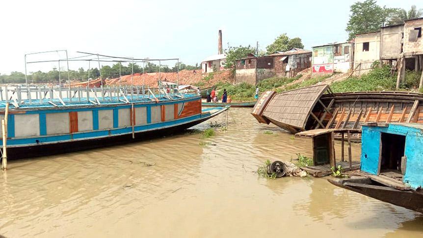 সুনামগঞ্জে বেড়েছে নদীর পানি, শঙ্কায় বোরোচাষিরা