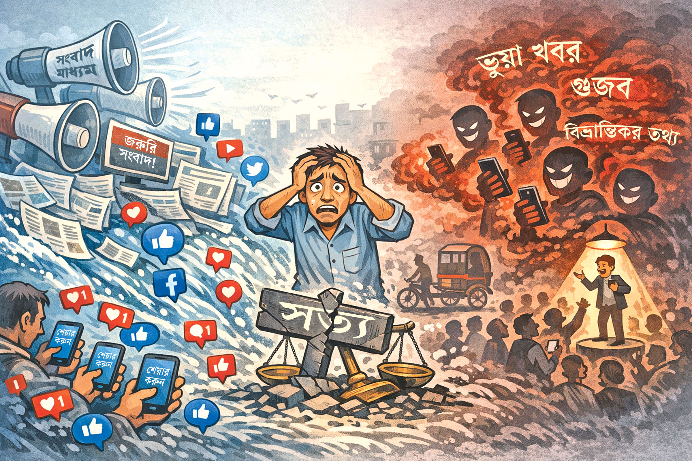 তথ‍্য ও অপতথ‍্যে জর্জরিত চারপাশ