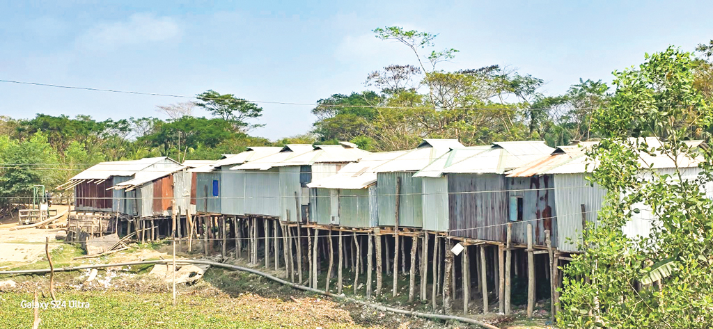 পাউবোর জমিতে হাটবাজার ও বহুতল ভবন, পেছনে মামুন