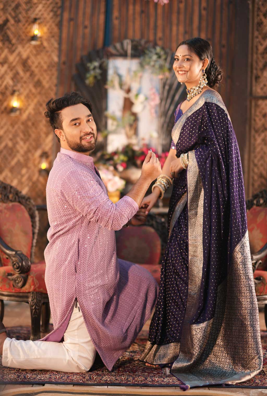 ‘সহযাত্রী’ নাটকে জোভান ও নিহা। ছবি: সংগৃহীত