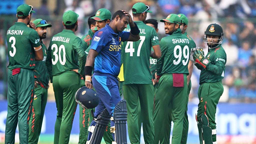 বিতর্কিত ‘টাইমড আউট’ নিয়ে বাংলাদেশের ওপর কোনো রাগ নেই ম্যাথুসের