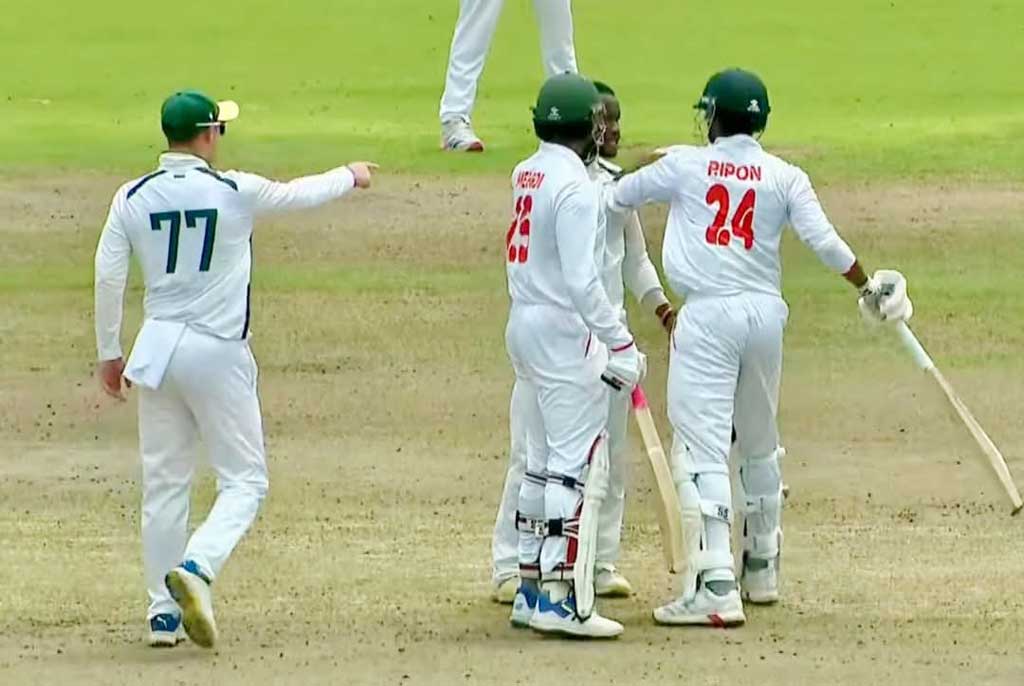 বাংলাদেশ-দক্ষিণ আফ্রিকার ক্রিকেটারদের মধ্যে হাতাহাতির ঘটনা ঘটেছে আজ। ছবি: সংগৃহীত