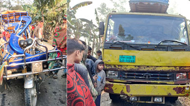 রায়গঞ্জে ট্রাকচাপায়-ইজিবাইক দুর্ঘটনায় ২ জন নিহত