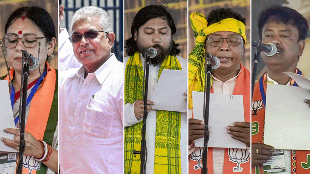 শুভেন্দুর মন্ত্রিসভায় কে কোন মন্ত্রণালয় পেলেন