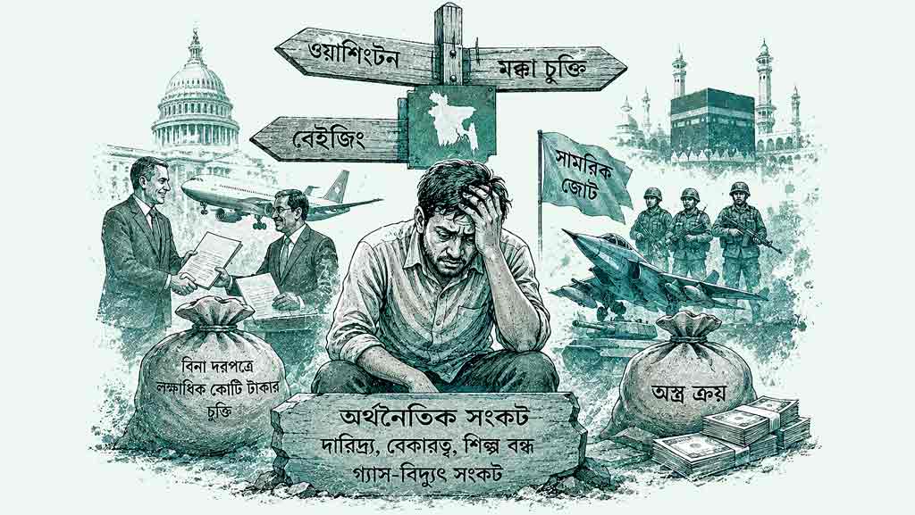 অর্থনীতির সংকটকালে ওয়াশিংটন-মক্কা-বেইজিং নিয়ে ব্যস্ততা