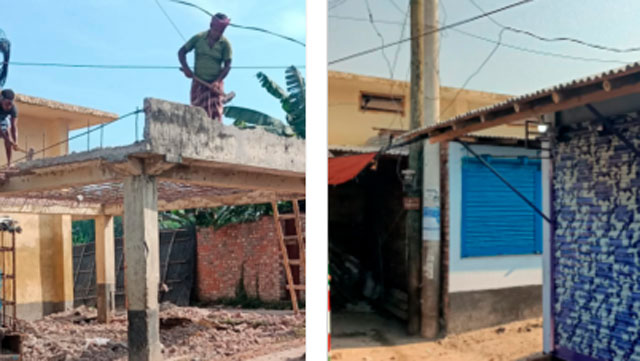 সরকারি স্থাপনা ভেঙে দোকান নির্মাণ
