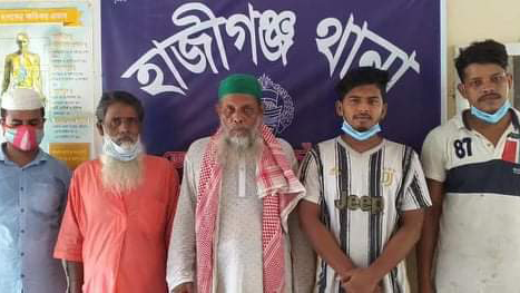 হাজীগঞ্জে পরোয়ানাভুক্ত ১২ আসামি গ্রেপ্তার