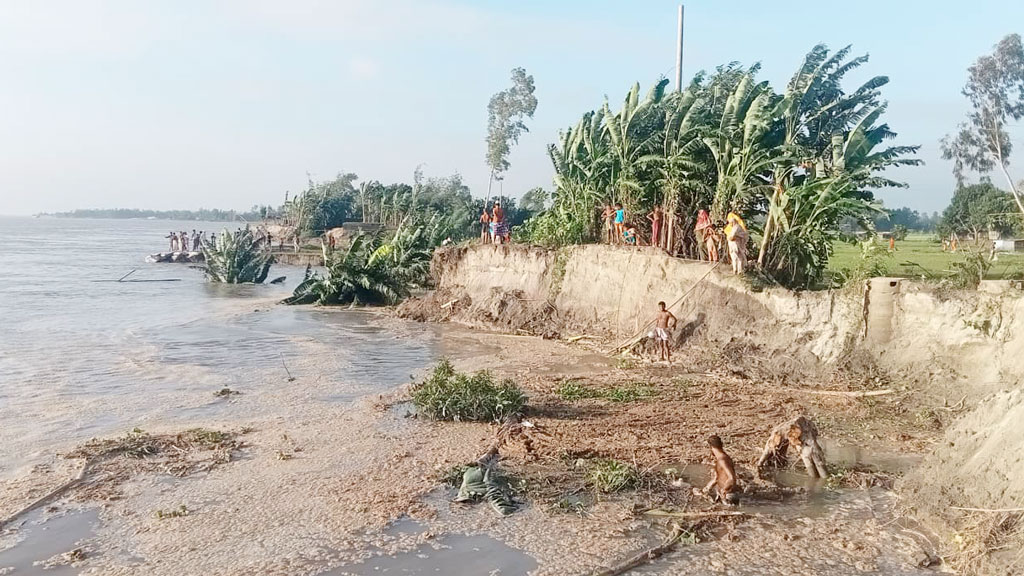 এক দিনেই যমুনায় বিলীন অর্ধশত বাড়ি