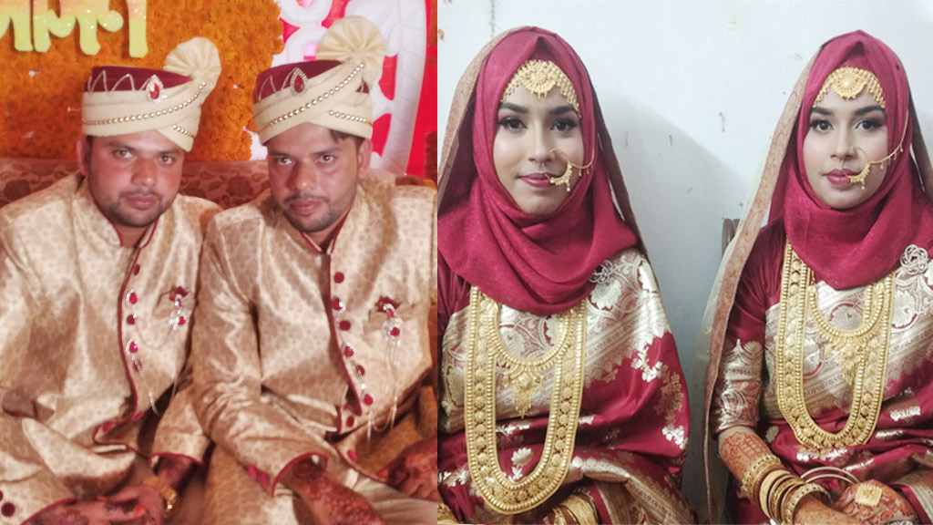 যমজ দুই ভাইয়ের সঙ্গে যমজ দুই বোনের বিয়ে