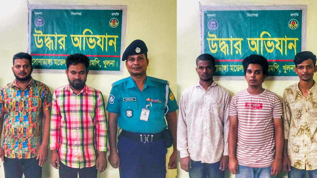 খুলনায় রংমিস্ত্রি হত্যা মামলায় অস্ত্র-গুলিসহ ৫ জন গ্রেপ্তার