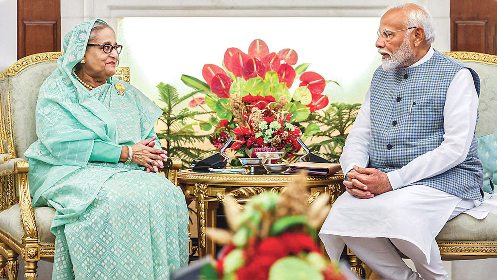 হাসিনা-মোদি বৈঠক: শান্তিপূর্ণ ভবিষ্যৎ গড়বে দুদেশ