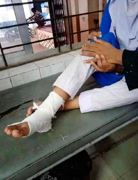 চুনারুঘাটে ট্রাক্টরের ধাক্কায় স্কুলছাত্রী আহত