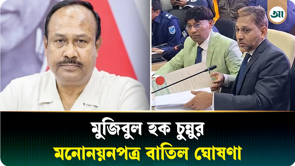 জাতীয় পার্টির নির্বাহী চেয়ারম্যান মুজিবুল হক চুন্নুর মনোনয়ন বাতিল