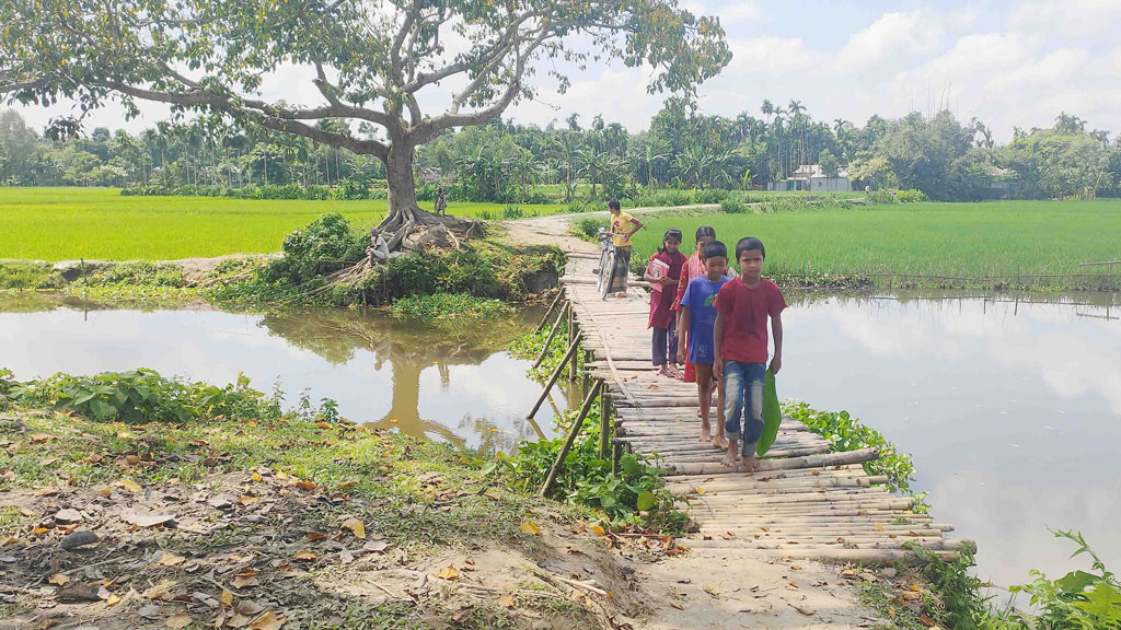 সেতু নেই, সাঁকোয় ঝুঁকি নিয়ে চলাচল