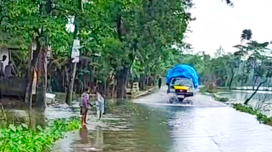 গোয়াইনঘাটে ফের বাড়ছে পানি