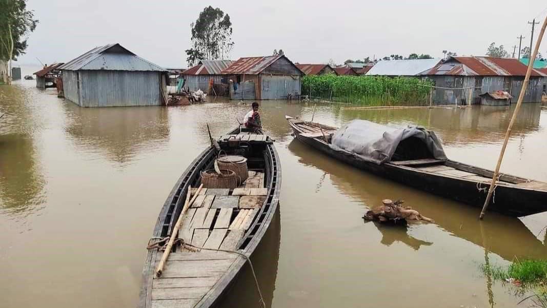 গাইবান্ধায় নতুন নতুন এলাকা, পানিবন্দী ৩ হাজার পরিবার