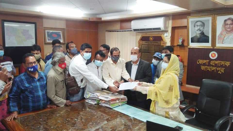 জামালপুর পুলিশ সুপারের প্রত্যাহারের দাবিতে প্রধানমন্ত্রী বরাবর স্মারকলিপি