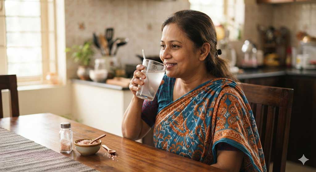 কুসুম গরম পানিতে এক চিমটি লবণ মিশিয়ে পান করলে যে উপকারগুলো পাওয়া যায়