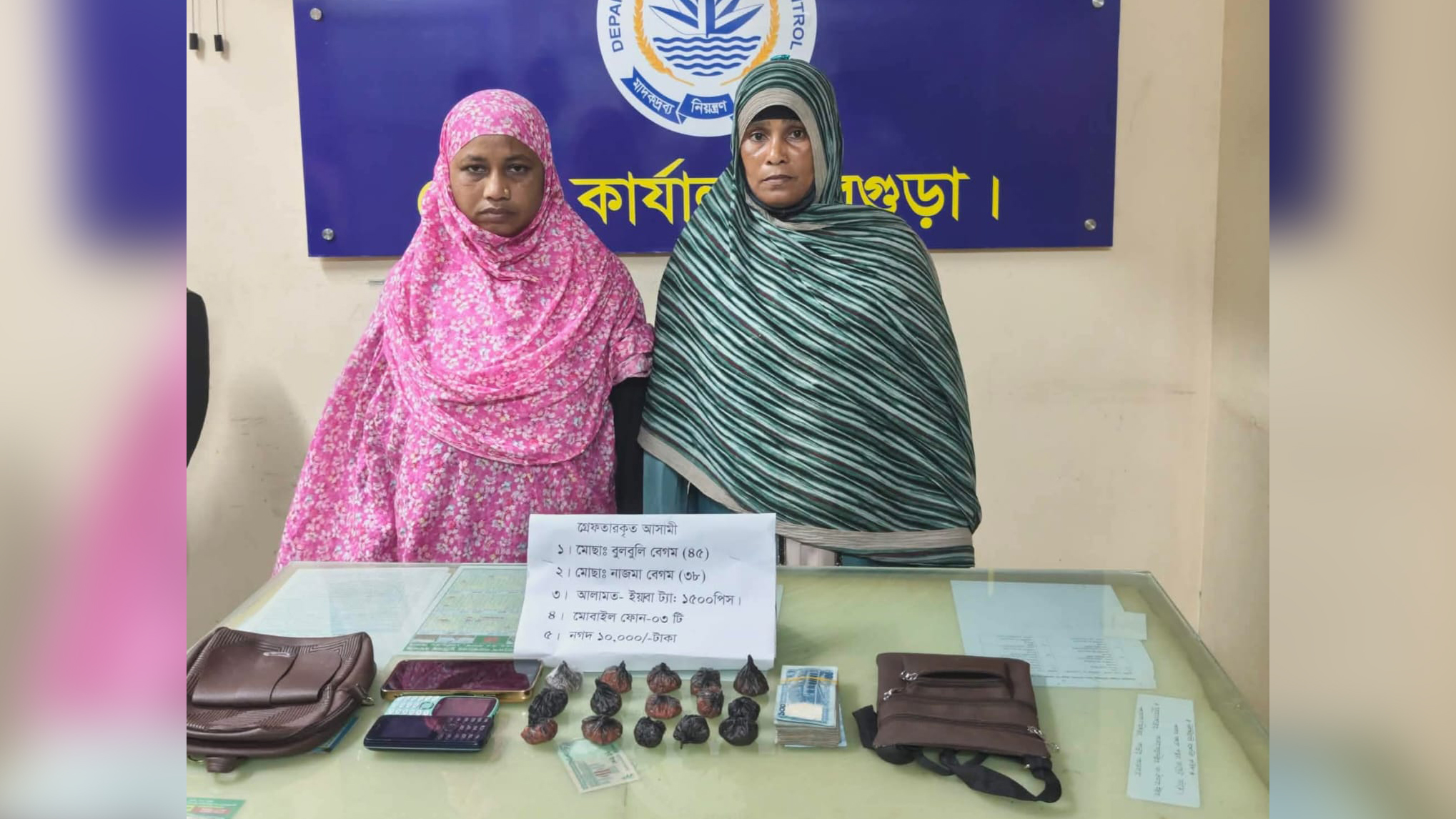 বগুড়ায় ইয়াবাসহ দুই বেয়াইন গ্রেপ্তার