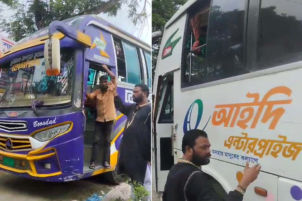 চাঁদপুর-কুমিল্লা রুটে ১০ ঘণ্টা পর বাস চলাচল শুরু