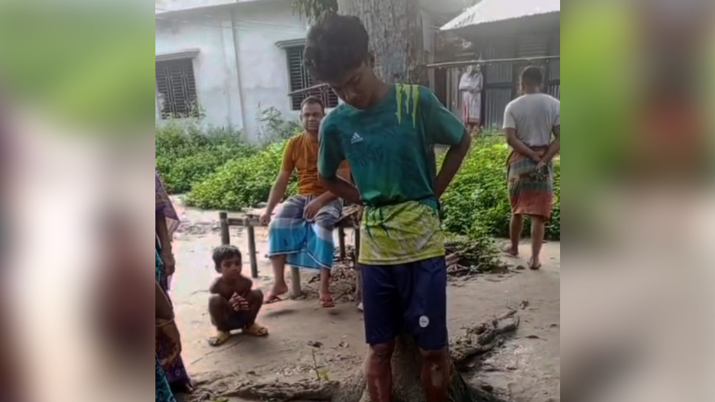 গাছের সঙ্গে বেঁধে কিশোরকে নির্যাতন, মায়ের কান্নাতেও মন গলেনি কারও