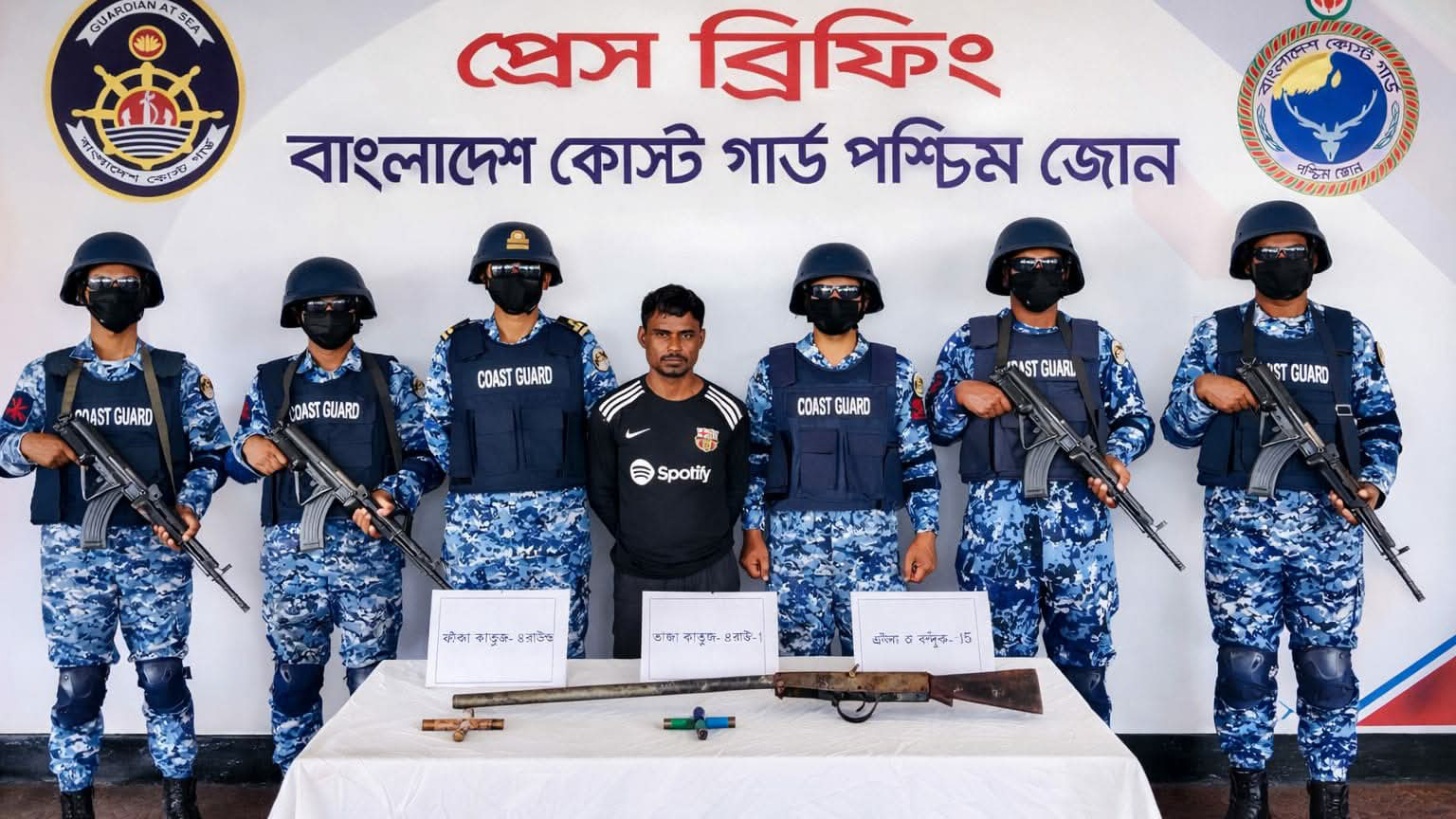 সুন্দরবনের বনদস্যু ‘ছোট সুমন’ বাহিনীর সদস্য আটক, অস্ত্র ও গুলি উদ্ধার