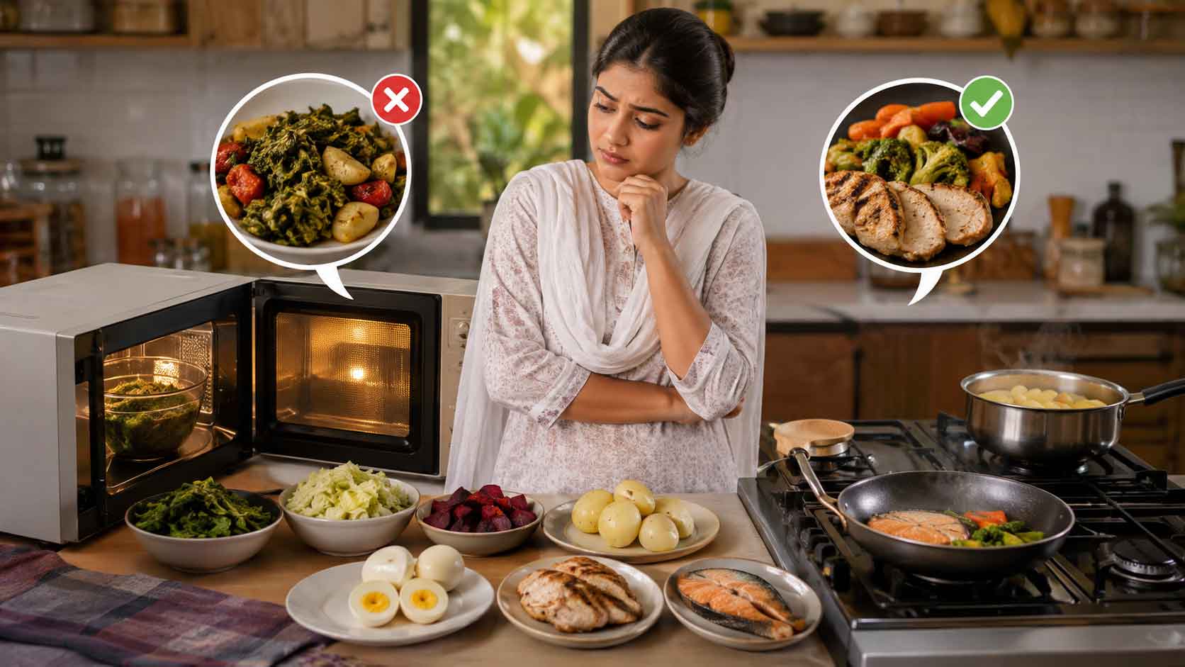 যেসব খাবার মাইক্রোওয়েভে গরম করবেন না