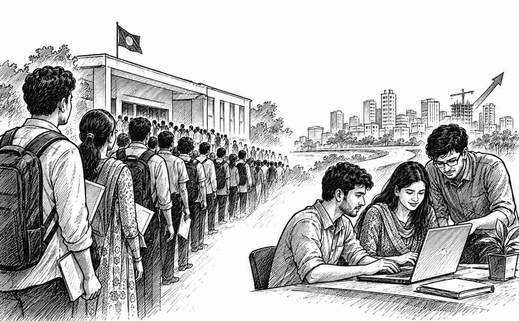 সরকারি চাকরি নয়, প্রয়োজন কর্মসংস্থানের উদ্যোগ